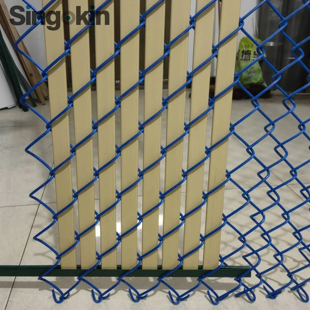 Privacy Slats Steel PVC Coated Polyethylene Ridged Chain Link Fence Slats