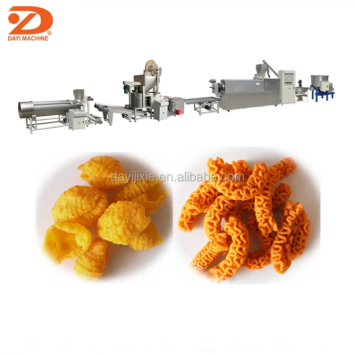 fried snack production project machinery corn fried snack making machine pellet snacks frying equipment
