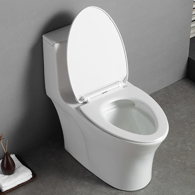 New Arrival White S-trap One Piece Ceramic Elongated Toilet Wc Piss Banheiro Closestool Dual Flush Toilet