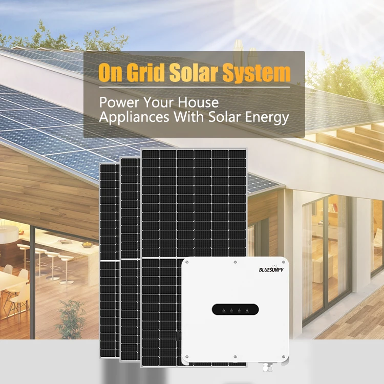 Bluesun Home Systems 50KW Solar Grid Tie 10kw 20KW 30KW Inverter PV Panel Power System 15KW Off with MPPT Controller