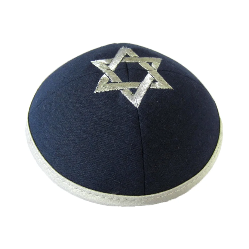 Jewish hat yarmulka kippot wholesale custom logo jewish kippah wedding Linen Kippot Twill cotton Yarmulka Hat Judaica Kipot