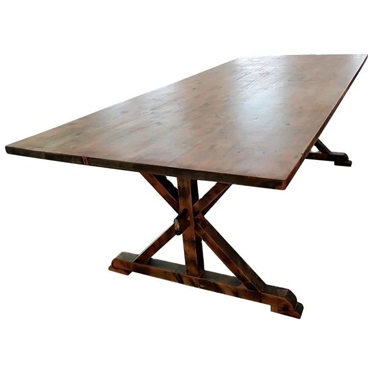 Factory outlets New Style Wood Folding Farm Table With Corss Back Chair