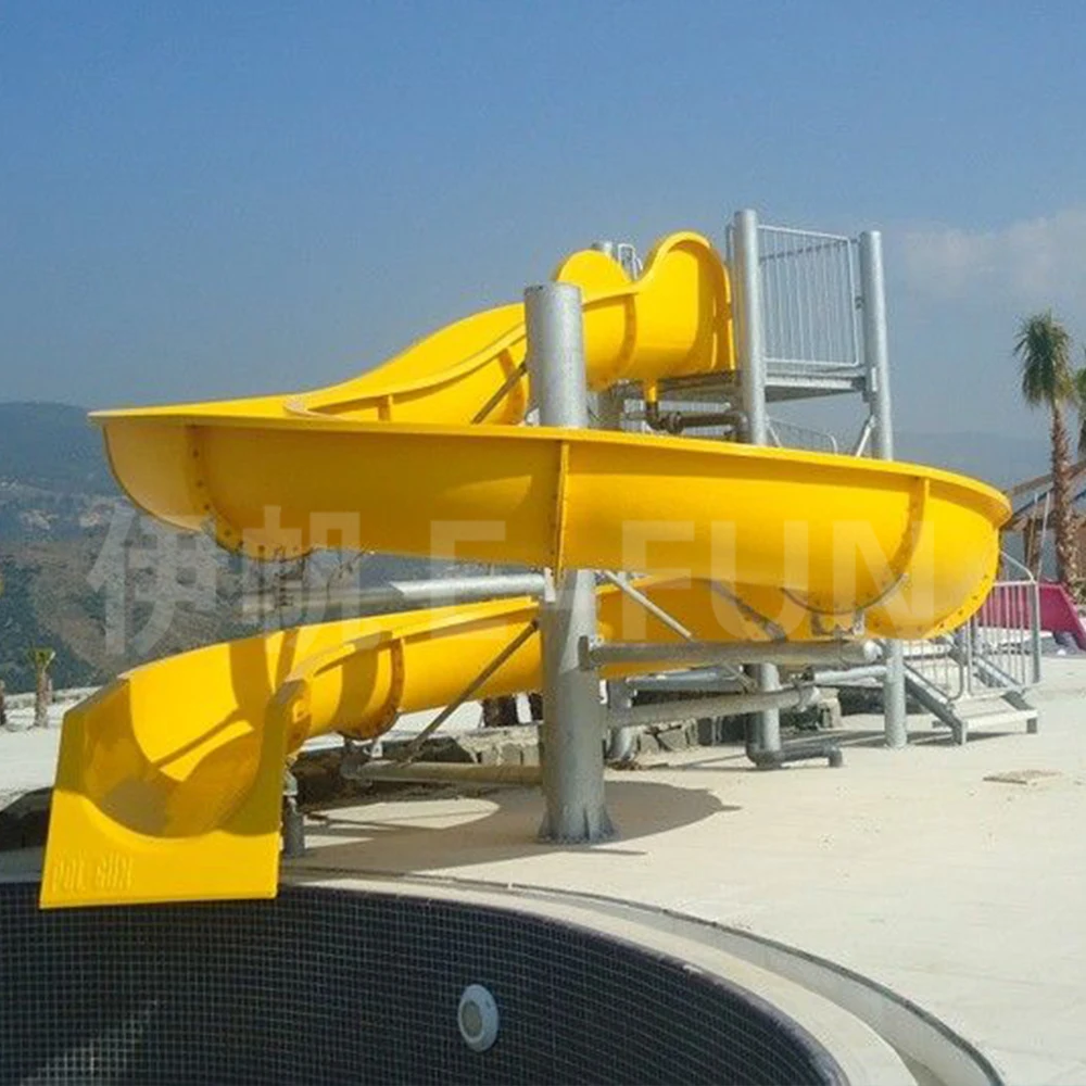 Водная горка из стекловолокна для профессионального производства, горка для бассейна