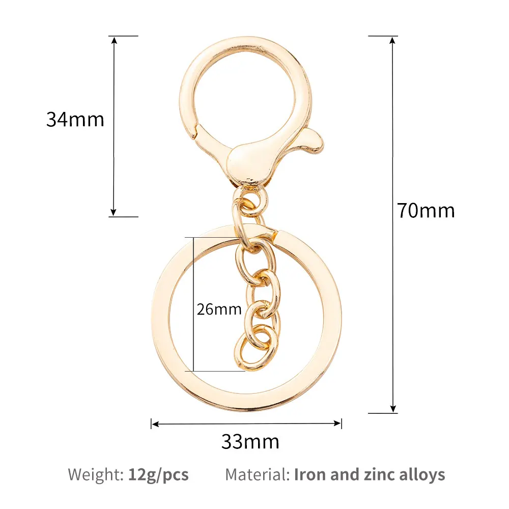 Zinc Alloy Lobster Buckle Key Hook Chain Pendant Bag Metal Accessories personalized key chain key buckle custom metal keychain