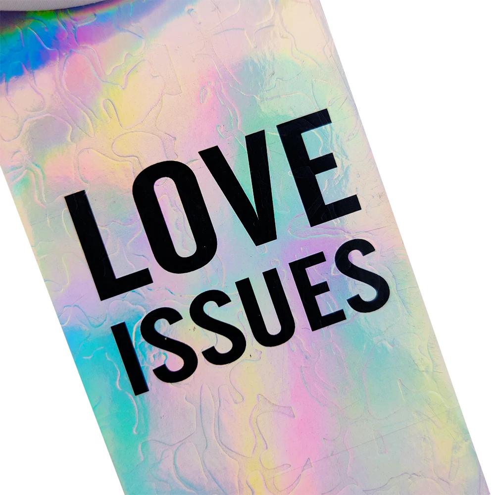 Factory Custom Holographic Hang tag Colorful Hanging Label Hologram Paper Hang Tag  for Clothing Garment with metal hole