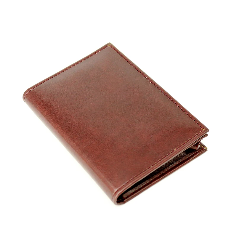 Excellent quality Brown Small genuine Leather card holder mens wallet croco