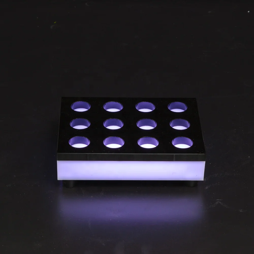 
Rodnn LED AcrylicRotate Shot Glass Serving Tray Glass Holder for 12 Shots 