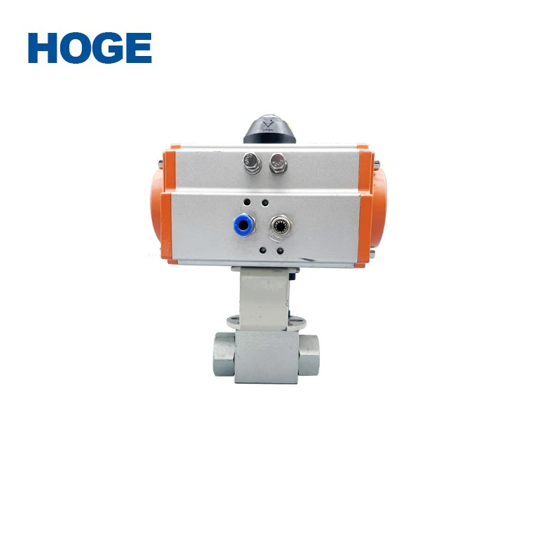 ISO 1/8-2Inch Stainless Steel High Pressure Pneumatic Actuator Ball Flow Control Valve For Factory Direct Sale