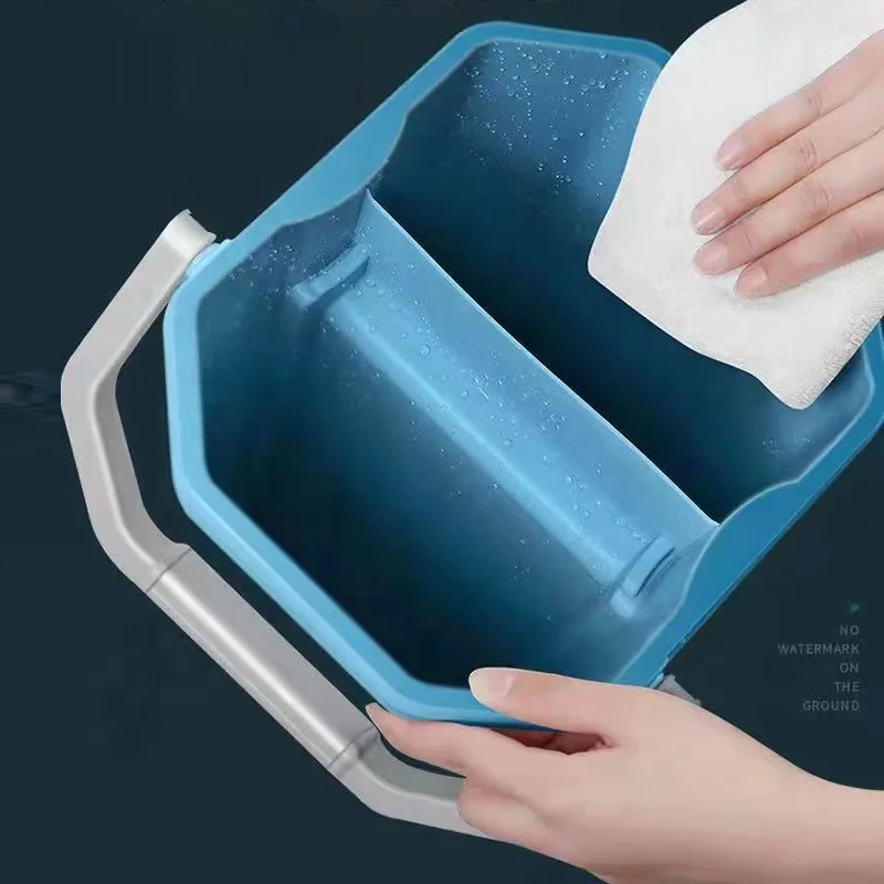 IMAXX Flat Floor Mop and Bucket Set Hands Free Home Floor Smart Cleaning System Microfiber Mop Bucket Floor Cleaning System