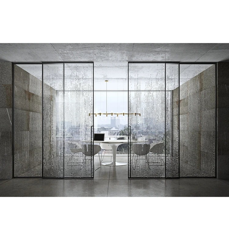 bespoke properties black frameless glass top hanging aluminium sliding door