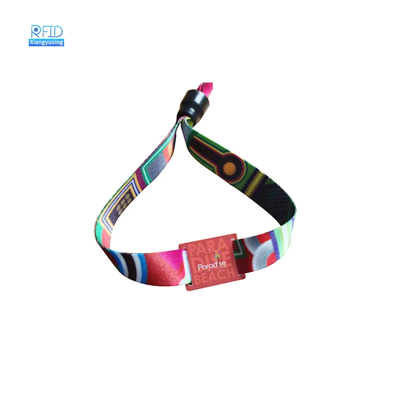 RFID LF NFC Fabric Elastic Bracelet NFC Woven Elastic Rfid Wristband
