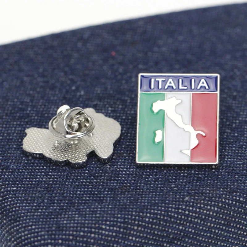 America Country Map Flag Enamel Pin France Australia Italy Metal Badge Lapel Brooch Pins Tourist Souvenir Promotional Gift