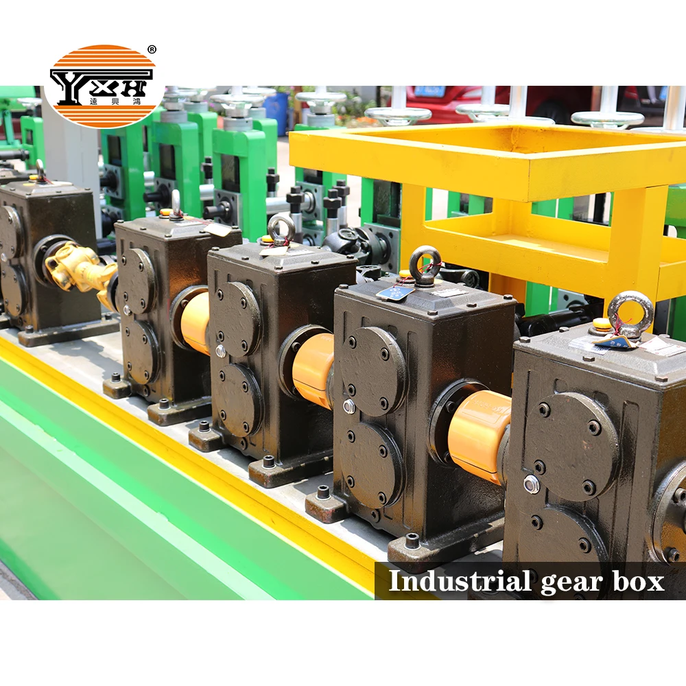 Foshan YXH Tube Mill High Safety Level Round Pipe To Square Pipe Forming Machine With Pipe Cutting Saw