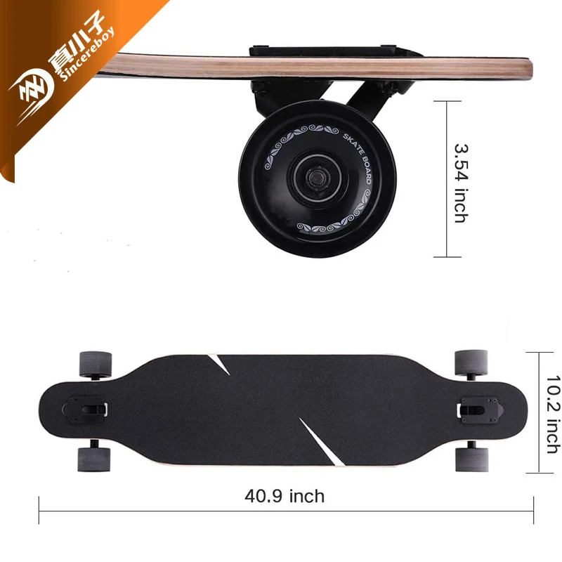 41 inch Customized Maple with Abec-9 bearing Wheels Skateboard Longboard for Teenagers OEM long skateboard