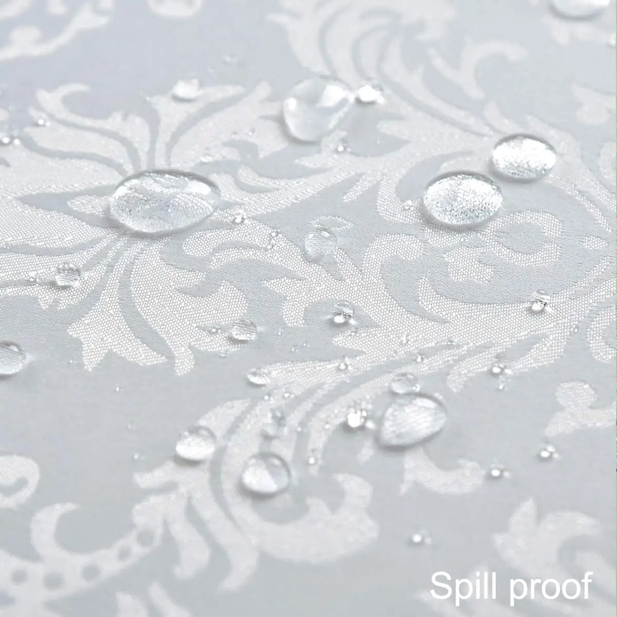 Jacquard Table Cloth Damask Wrinkle Resistant Polyester Tablecloth for Wedding Hotel
