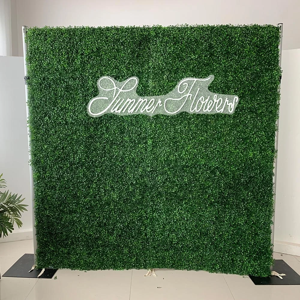 Artificial Grass Wall Backdrop Artificial Panels Backdrop 3D Flower Wall for Decor Party Wedding