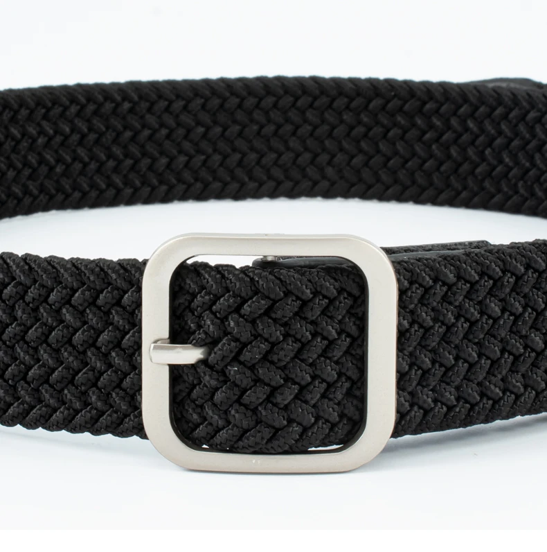 Factory Wholesale Woven Fabric Cotton Braided Stretch Webbing Elastic Belt for Men Women