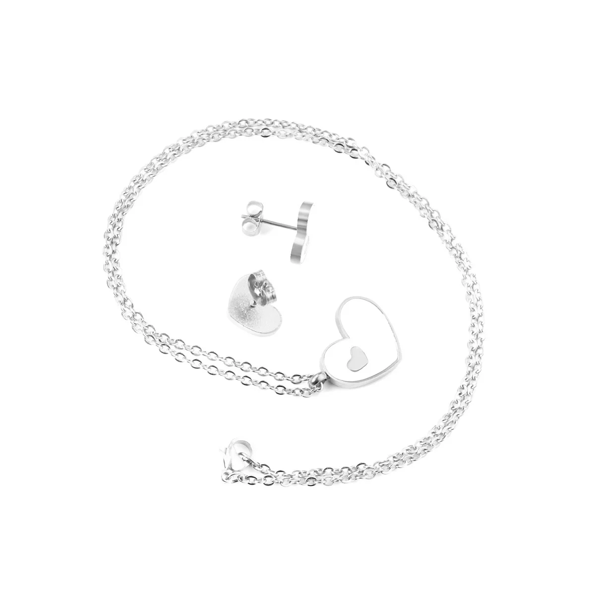 Изготовленный на заказ для детей с героями мультфильмов, 18k, позолота, нержавеющая сталь, крестик подвеска ожерелье и серьги ювелирный набор подарочный набор для детей