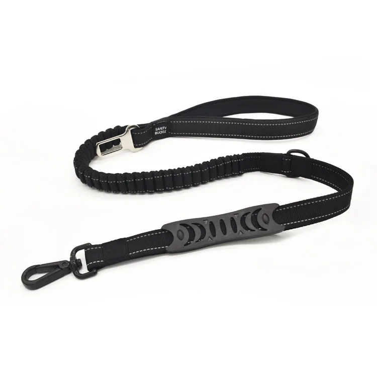 Multifunctional Heavy Duty Bungee Dog Leash Reflective Shock Absorbing Training Leash two Traffic Handle Dog Car Seat Belt