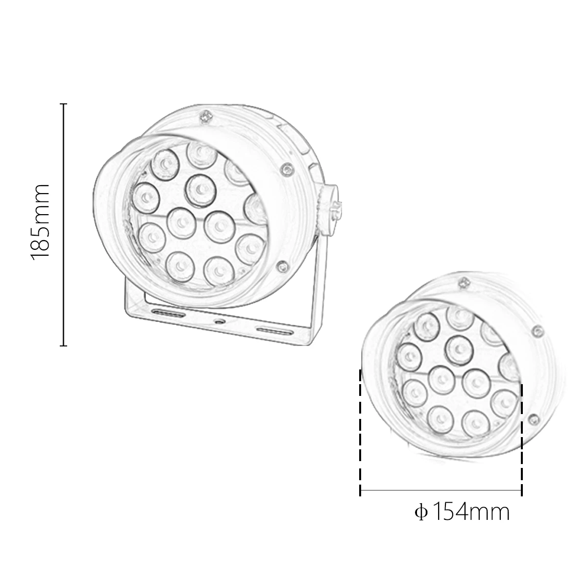 Заводской водонепроницаемый Светодиодный прожектор castom IP66 наружный DMX512 rgb 24 Вт RGBW