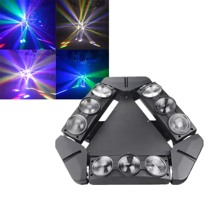 9 Eye 9x3w RGB Rotate Spider Light Moving Head Laser Light For Disco Dj