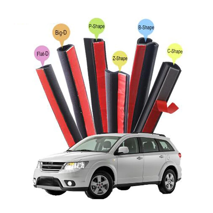 Self Adhesive Auto Rubber Weatherstrip Edge Trim Seal Strip For Fiat Freemont Sedici Croma
