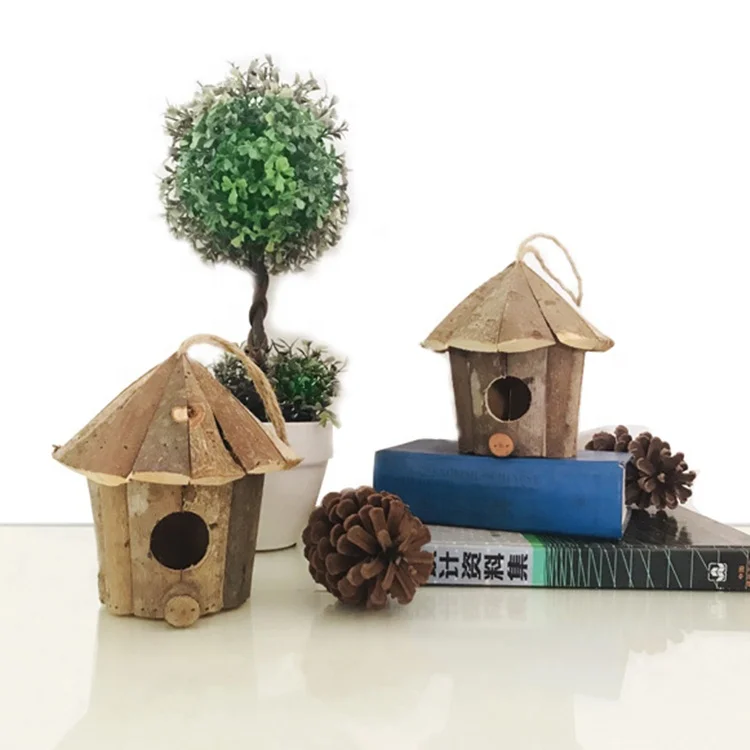 
Hanging Bird Breeding Cage Canary Cockatiel Bird Cage Wood Birdhouses 