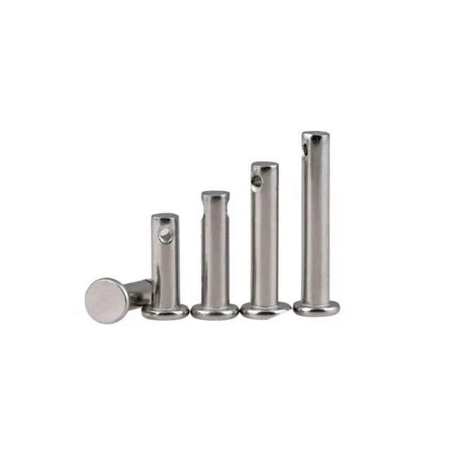GB882 Fastener 304 Stainless Steel Shaft Cylindrical Flat Head With Hole Fixing Slotted Ss Metal Push Hinge Bridges Pin M3 M20