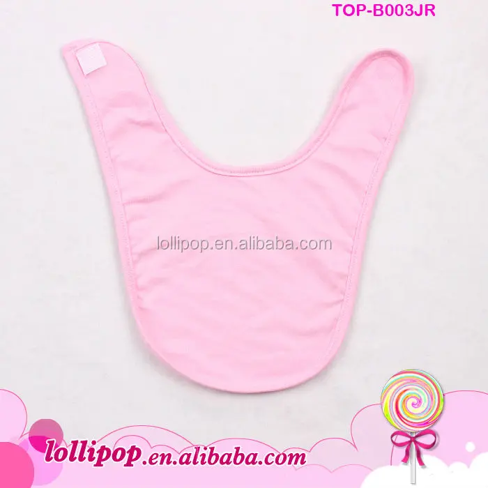 Custom Personalised Sublimation Blanks Baby Drool Bib Solid White Plain Blank Cotton Baby Bandana Bib For Teething Drooling