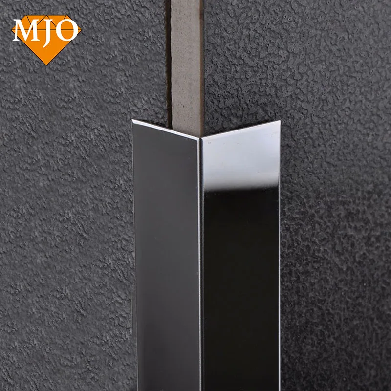 Foshan Supplier MJO Stainless Steel Tile Trim Corners Wall Corner Guards For Protection 304/316 Metal Tile Trim