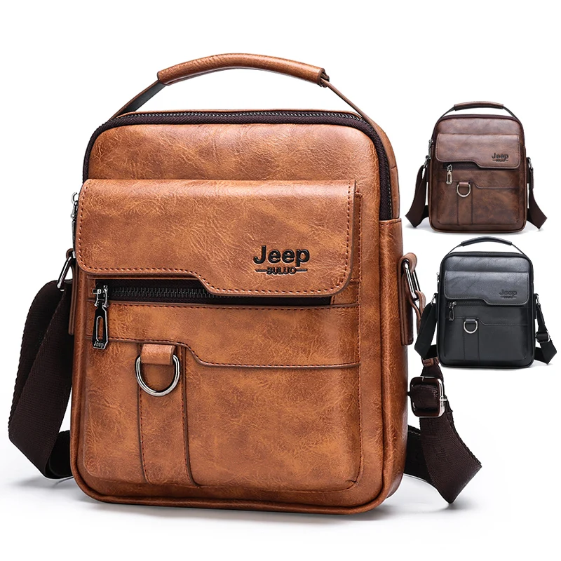 Classic design good quality Men crossbody bag messenger bag brand PU leather business travel sling Bag