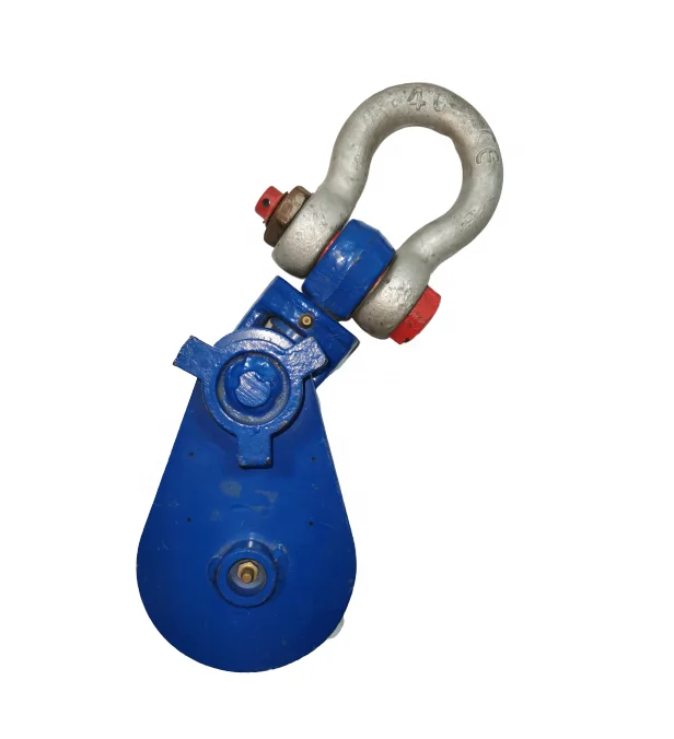 Heavy duty shackle and hook type snatch block Marine sheave pulley block