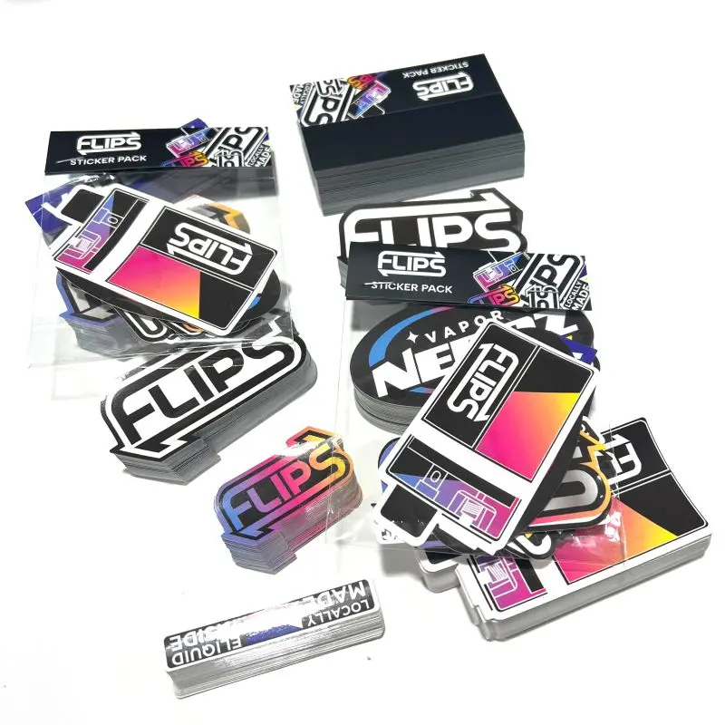 Custom Die Cut Sticker Vinyl Label logo Waterproof Pack Brand Electronic Transparent
