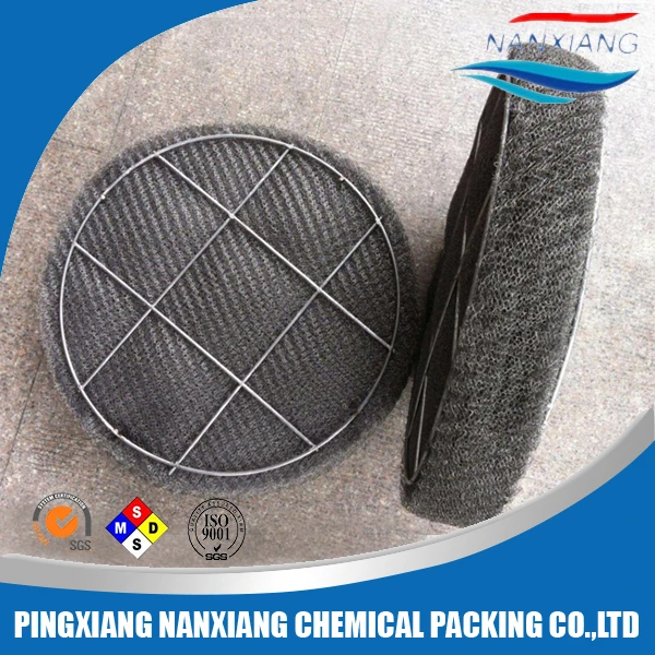 Stainless steel mist eliminator wire knitted mesh demister pad metal mesh demister