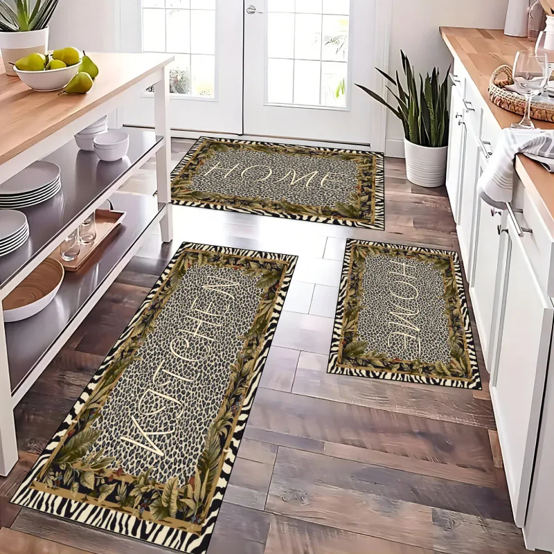 Cross-border American kitchen dirt resistant floor farmhouse decoration door bathroom absorbent mat labeling