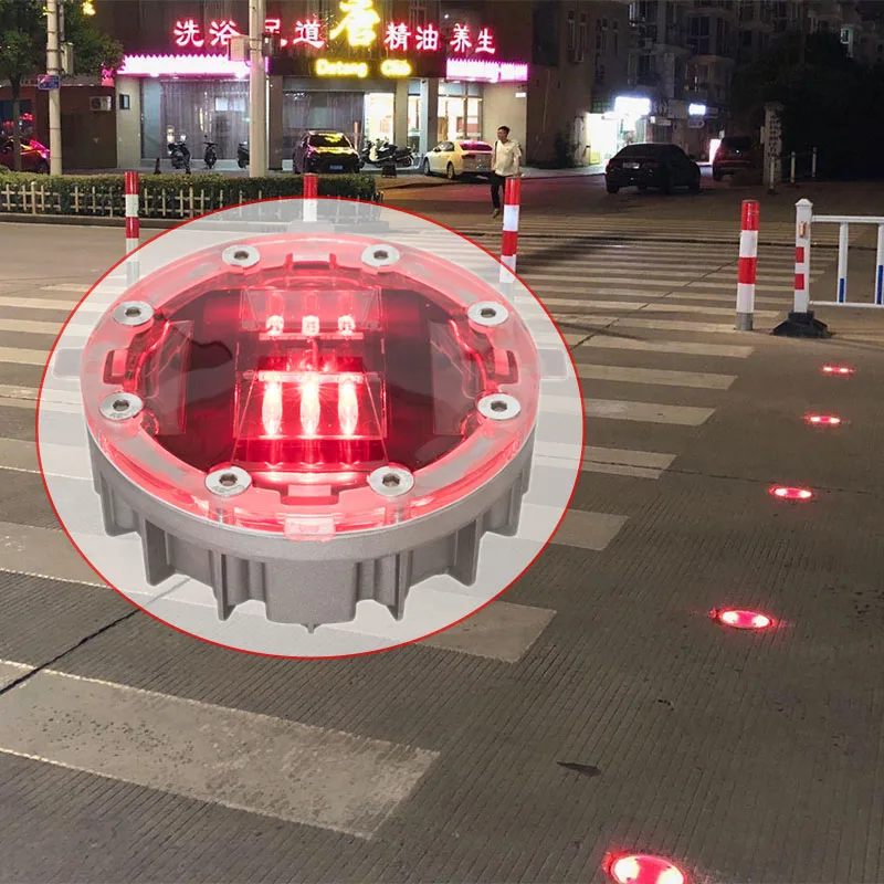 smart zebra Light Systems wireless zebra crossing Intelligent Pedestrian crossing System  solar road stud light