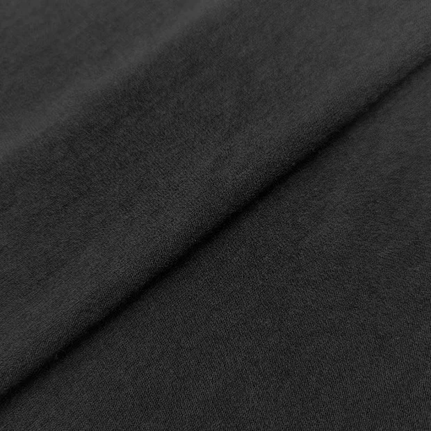 Wholesale Black Bamboo Cotton Stretch Spandex Knit Lyocell Jersey Fabric