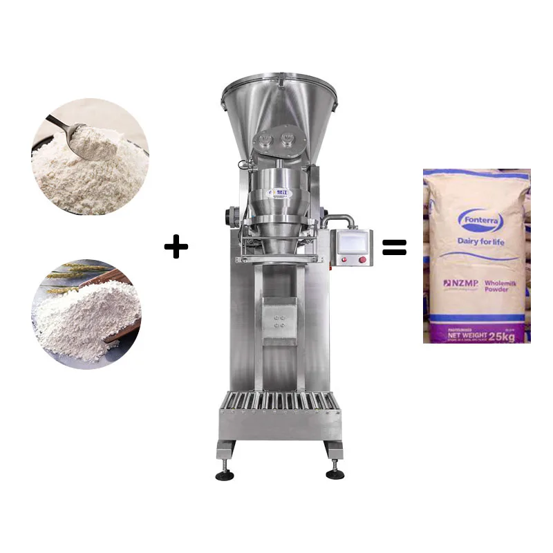 Good Sealing Double Screw Feeder Semi Automatic 5kg 10kg Spice Washing Powder Filling Machine