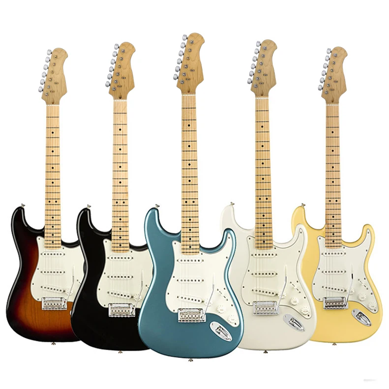  Amuky дешевые китайские Заказные OEM DIY Stratocast наборы электрогитары Strat купить оптом онлайн ST