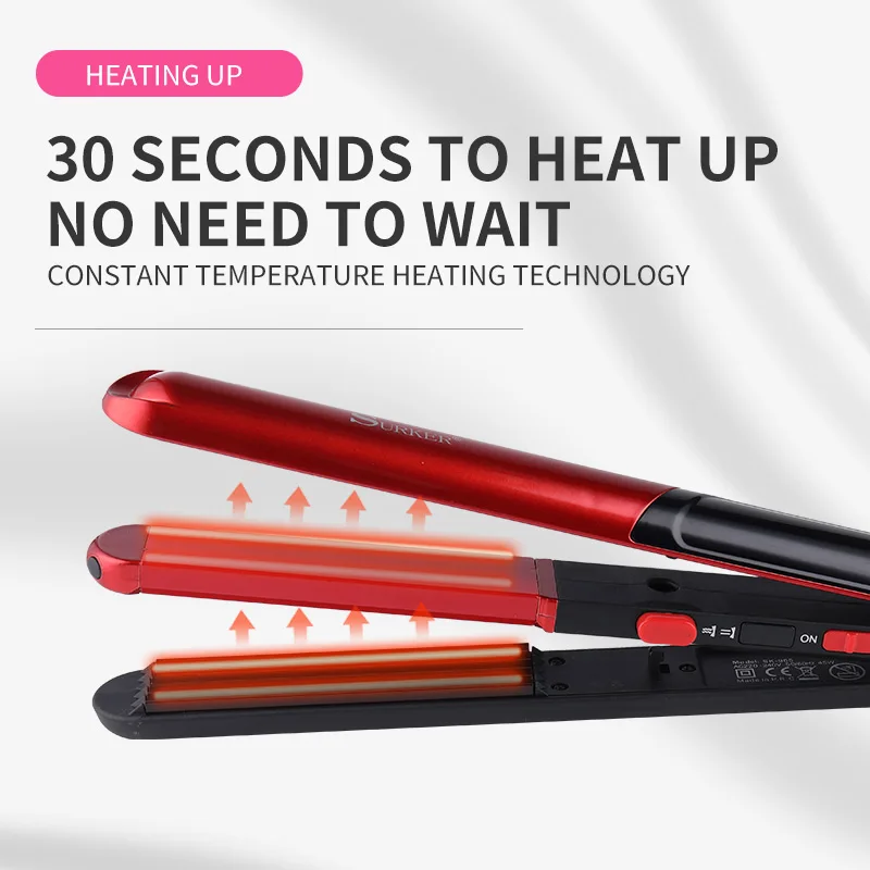 SURKER 3 In 1 Hairstyle Professional Hair Curling Iron Female Hair Straightener