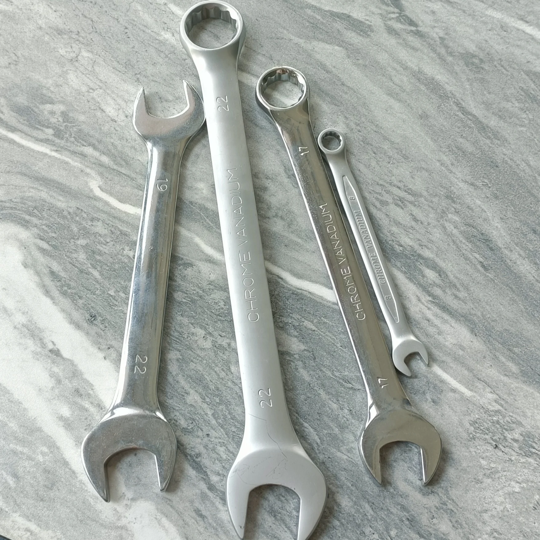 High Quality Hot Sale Multi Function Adjustable Mirror Polished Matte Texture Wrench Set Spanner CR-V Steel
