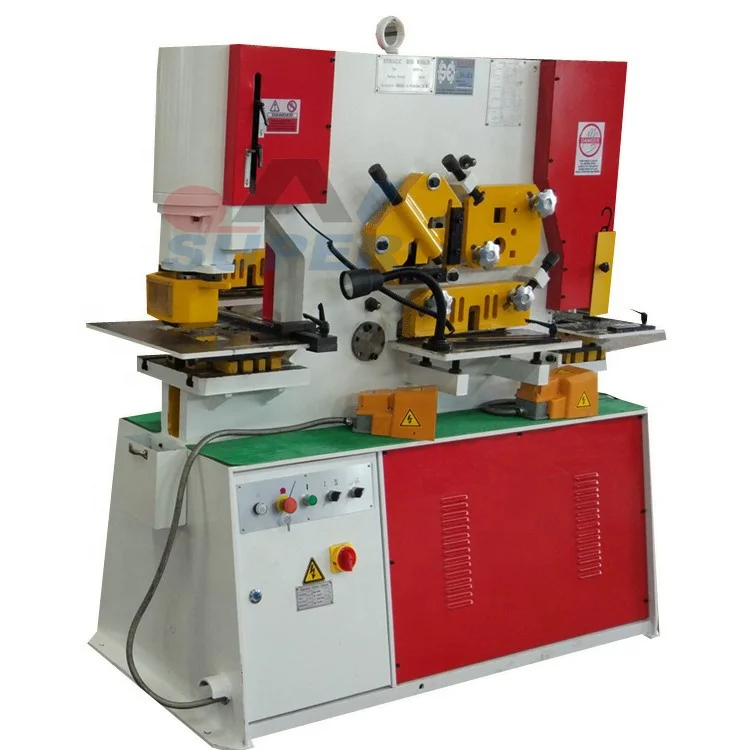 Q35Y-20 90Ton Double Cylinder Hydraulic Ironworker Steel Angle Bar Cutting Machine