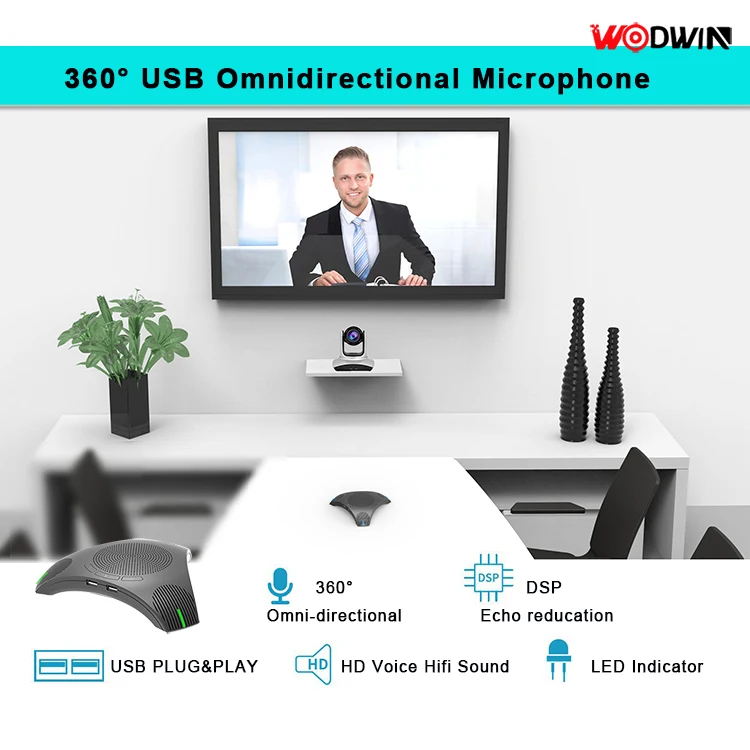 WODWIN 12X зум 72 5 градусов широкоугольная hd ptz видеокамера для видеоконференций с микрофоном акустическая система проводной микрофон