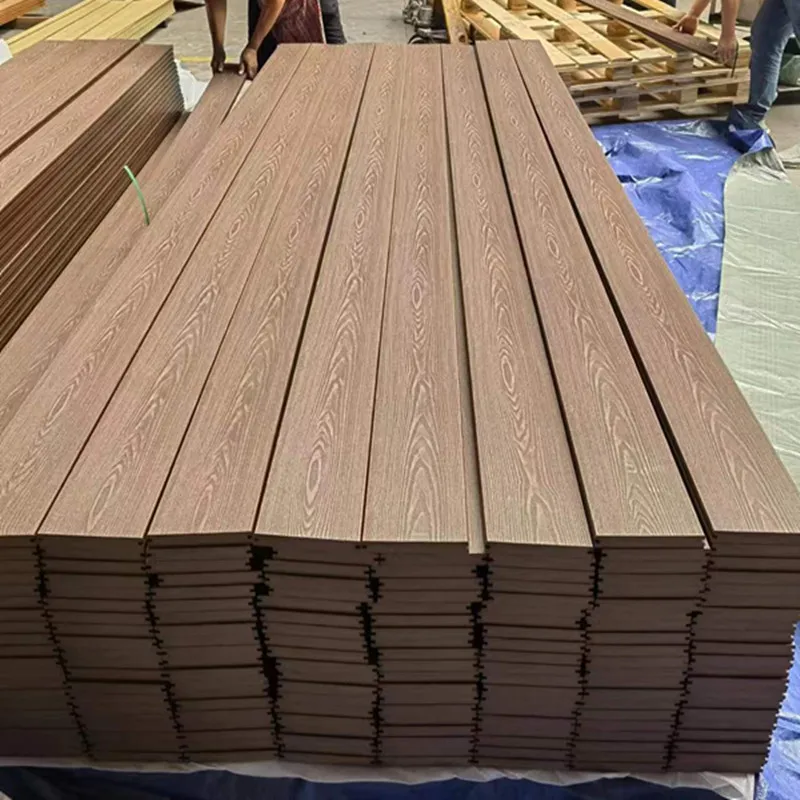 China 3D Wood Grain Co-extrusion Solid Hollow Core WPC Board Decking Plank Crack-resistant Outdoor WPC Floor Diy WPC Tiles