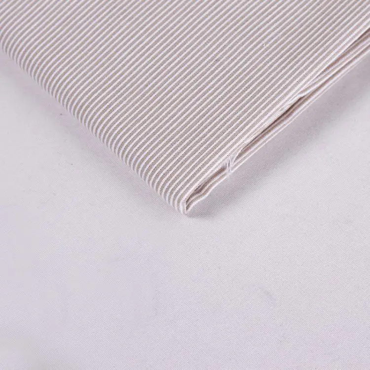Customized Breathable 100% Cotton Flannel Brushed Stripe Yarn-dyed Shirting