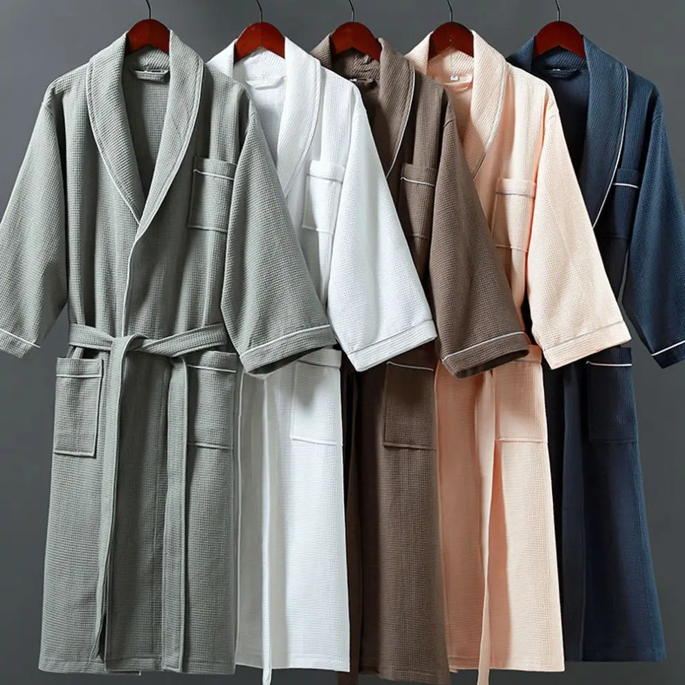 Bathrobe bamboo fabric custom bath robes adult organic bamboo bathrobe embroidered