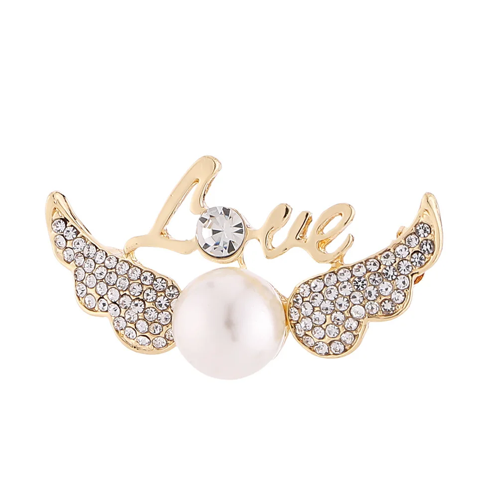 Fashion creative tulip Pearl Brooch Korean version of women bee butterfly corsage eagle anti-slip clothing accessories