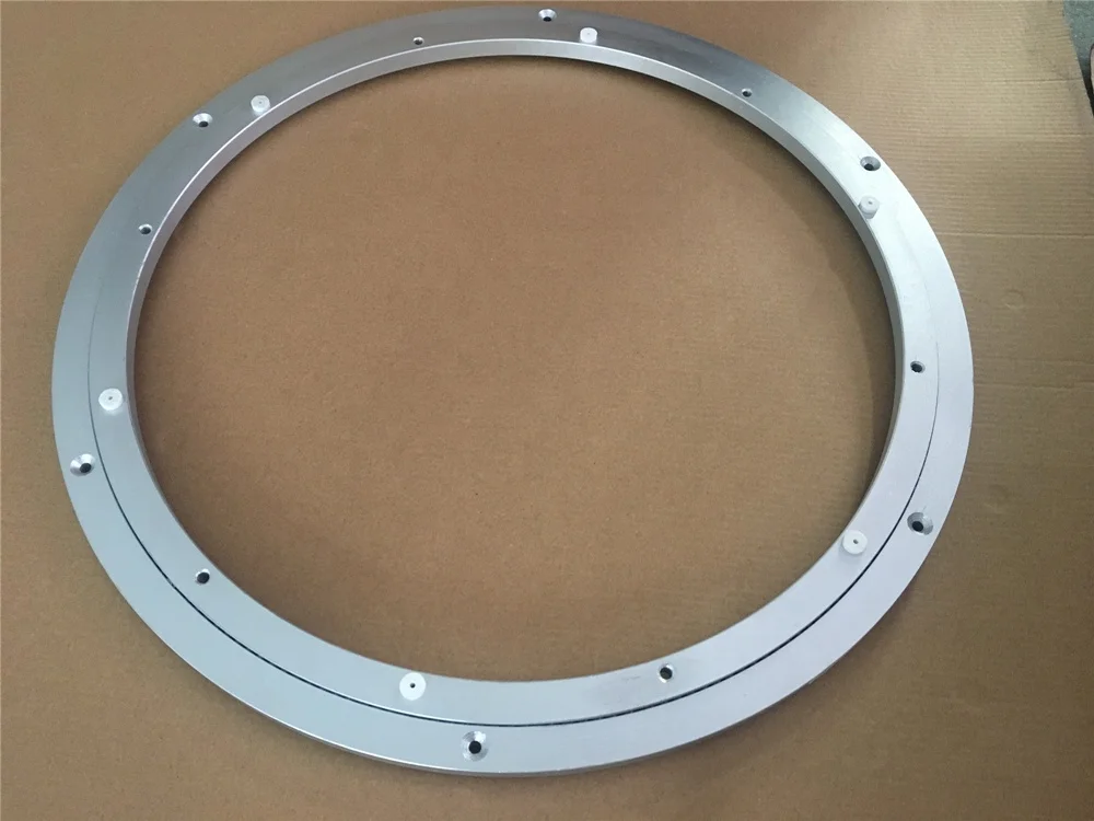 OD 456 mm 18 inches Offset-Style Aluminum Lazy Susan Turntable Bearings Carousel Sofa Chair Swivel Plate Revolving Ring Base