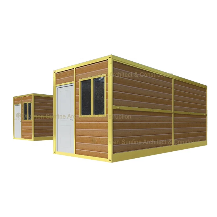 Shipping prefab 20ft container houses coffee shop foldable prefabricated modular home easy assemble store