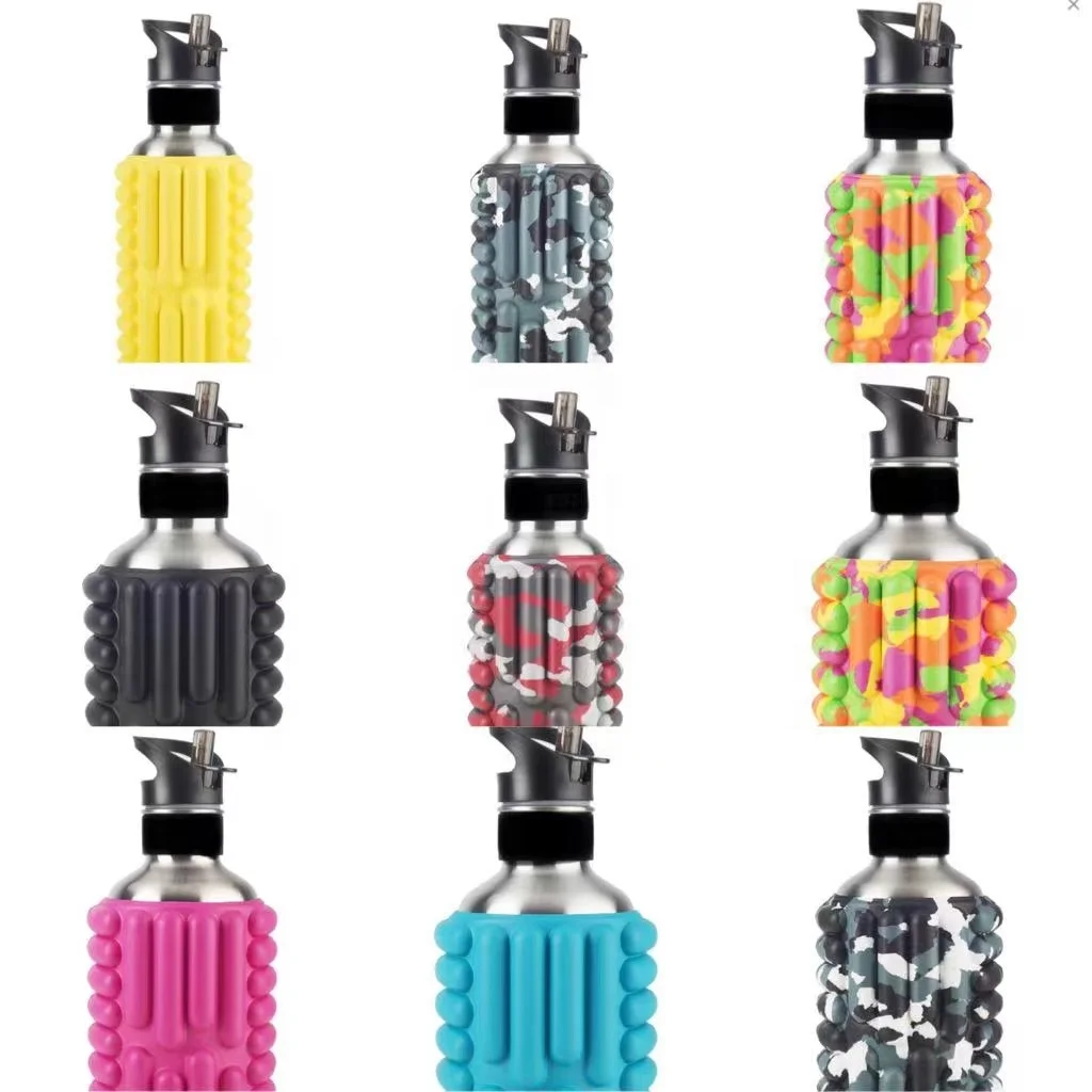Aonfit New Product Creative Design Sport Water Bottle Foam Roller Pilates